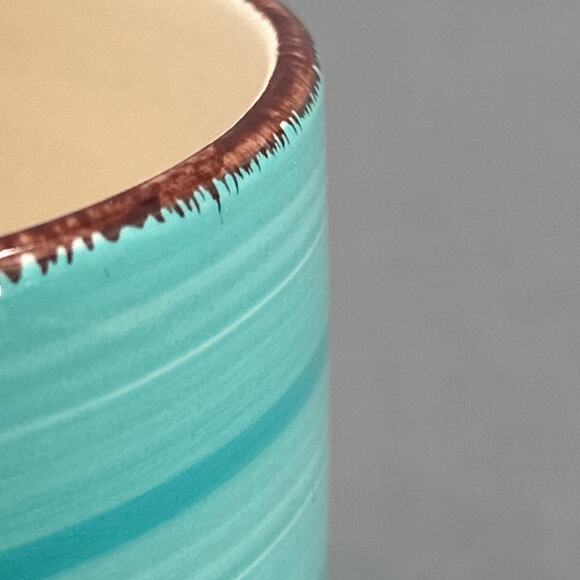 Royal Norfolk Turquoise Swirl Stoneware Coffee Tea Mugs Cabin Farmhouse MOD New - Picture 9 of 14